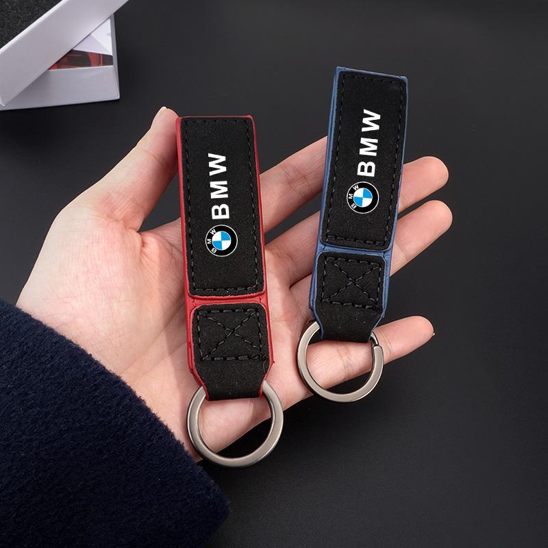 Fashion Luxury Car Key Chain Suede Leather Keychain Keyring for BMW Performance E36 E39 E46 E53 E90 M3 M5 X1 X3 X5 X6 X7 G20 G38 djbf00