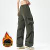 Unisex Winter Outdoor Hiking Pants Windproof Waterproof Loose Cargo Trousers Climbing Trekking Camping