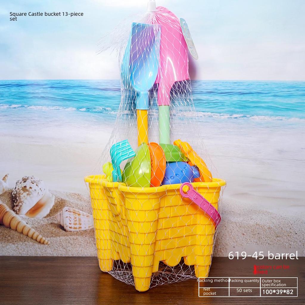 Kids' Beach Toy Set: Sand Shovel, Bucket, Digging Tools & Hourglass