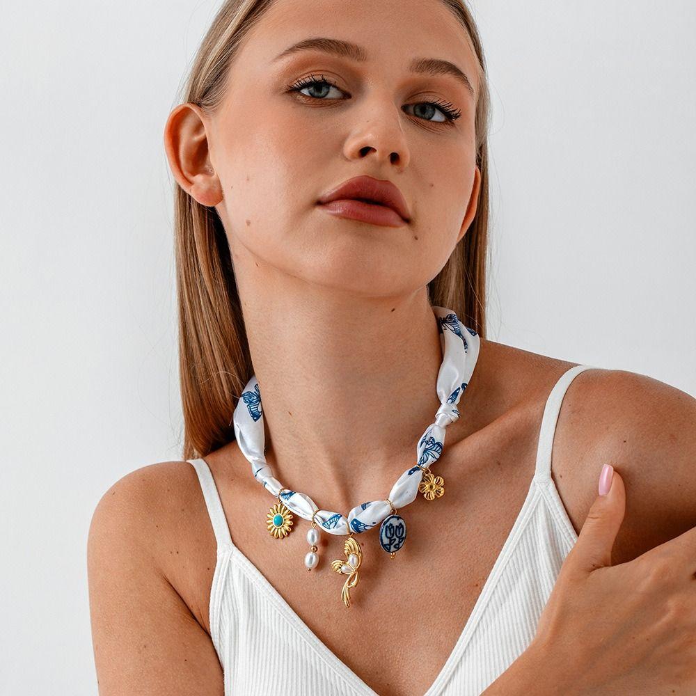 Flower Beach Ocean Series Necklace Shell Dopamine Necklace  Decoration