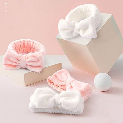 Hair Band for Washing Face Soft Bow Headband Coral Velvet Makeup Headband New Face Wash Hairbands