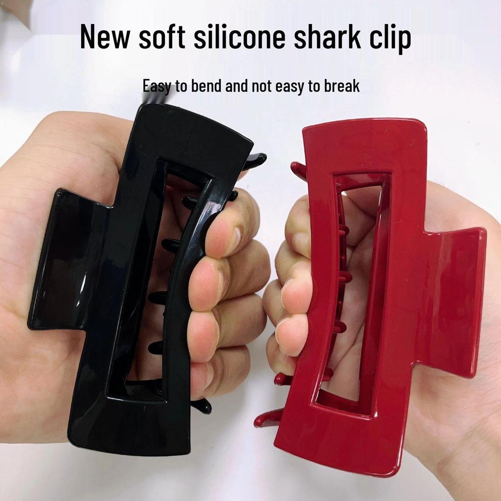 2025 Neue Silikon-Haarklammer Hai für Frauen - High-End-Stil, Koreanisch inspiriert, Design mit großem Volumen.