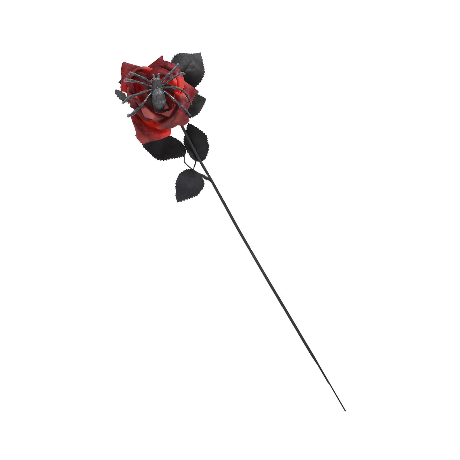 

Flexible Black Spider Rose Flower Stem Bouquet Halloween Decoration Adjustable Silk Floral Arrangement Accessory красный