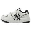 MLB Chunky Liner PU Abrasion Resistant Height Increasing Low Top Skateboard Shoes Unisex Black White Blue 3ASXCA12N-50WHS(Team131-)