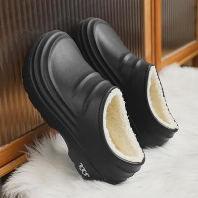 "Wasserdichte Kochschuhe für Herren: Warme, rutschfeste Sicherheitsarbeitsschuhe aus Baumwolle mit Optik-Patent"