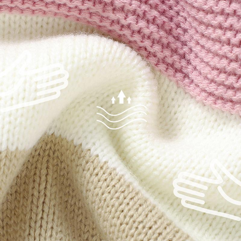 Winter Baby Strampler Kleidung Warm Strick Gestreiften Strampler Jungen Mädchen Overalls Herbst Ein Stück Herbst Infant Unisex Playsuits