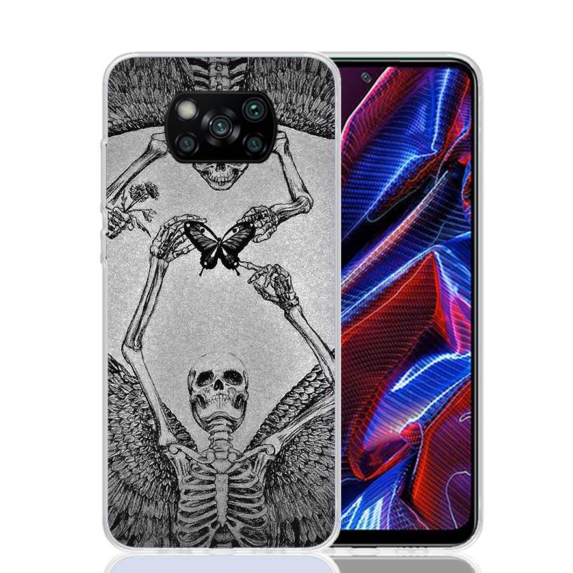 Anatomie Skelett Herz Kuscheltier Kuss Handyhülle Für Xiaomi Poco F7 Ultra X7 X6 Pro X5 Redmi 15 15C 13 13C 12 12C 10 10A 10C 9 9A 9C