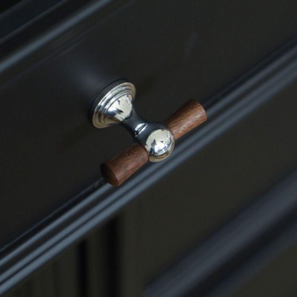 Light Luxury Push-pull Door Handle Comfortable Grip Creative Zinc Alloy Furniture Door Knob Simple French Style Cabinet Handle