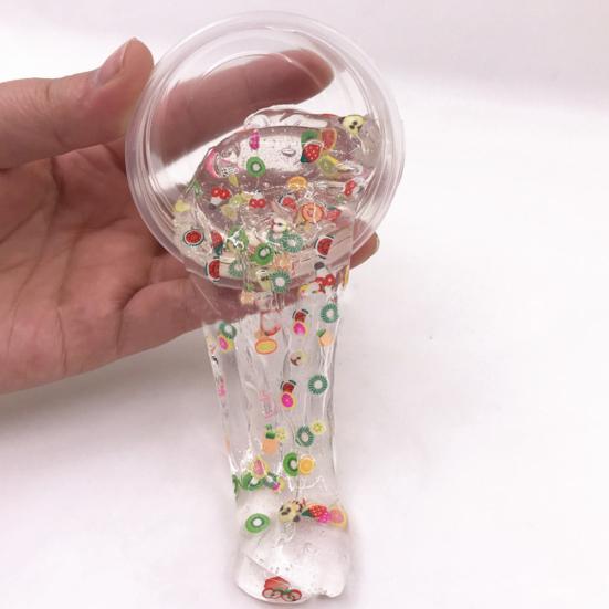 Transparent Sliced Fruit Salad Slime Magic Mud Putty Stress Relief Sludge Toy