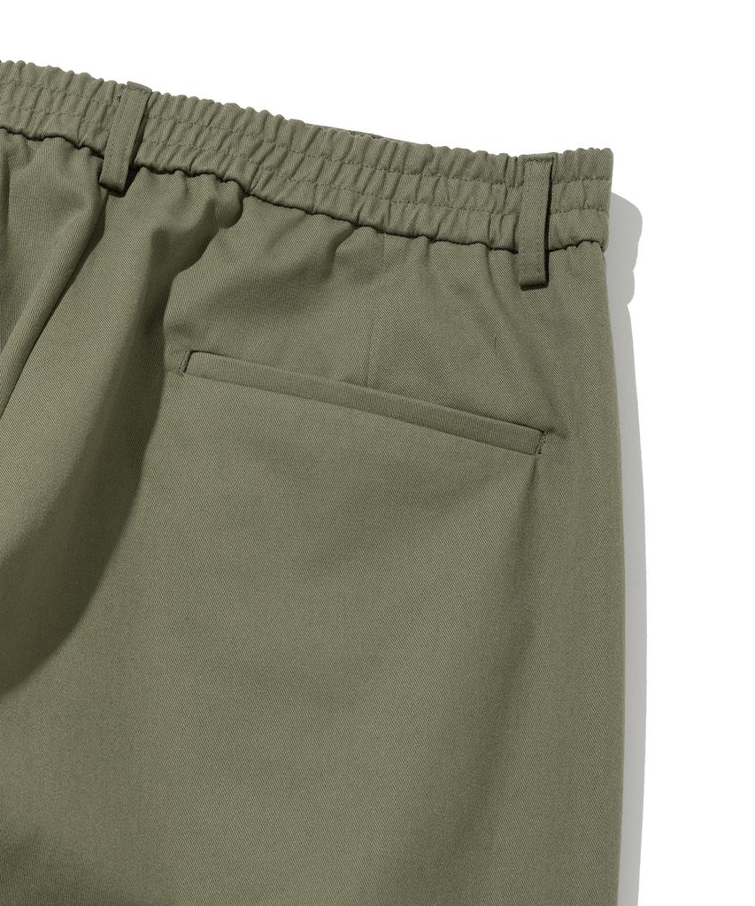 KNITTED Cotton Wide Cut Pants Khaki