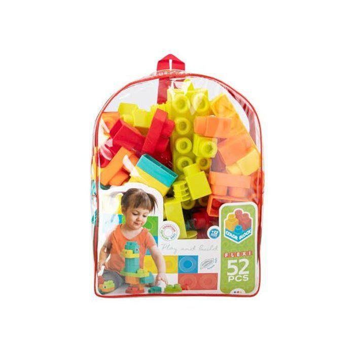 Kit de construction pour bébé - BigBuy Juguetes - 52 pièces - 4 unités - Multicolore - Compétence de construction