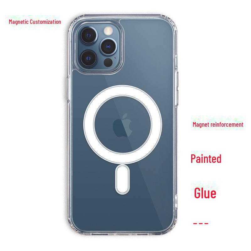 Magnetische Saugnapf-Telefonhülle für Apple 13/14 mit kabellosem Laden und Fallschutz.