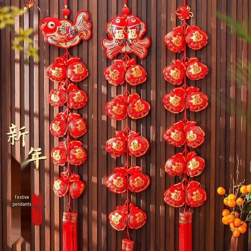 New Year Chili & Fish Hanging Decoration