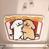Cartoon Lines Puppy Imitation Cashmere Floor Mat Bathroom Absorbent Non-slip Mat Toilet Door Foot Mat Toilet Carpet
