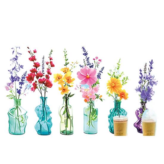 Spring Summer Flower Butterfly Window Cling Colorful Floral Window Sticker Removable Double-Sided Static Decals for Home Office Classroom Decor