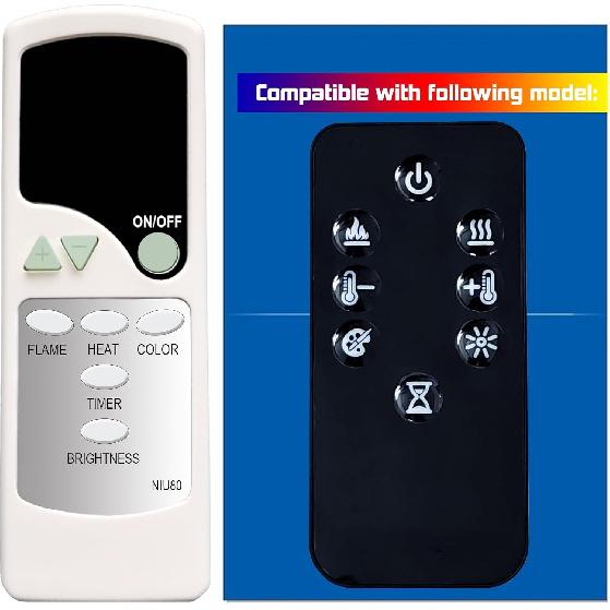 Replacement Remote Control for Dimplex Electric Fireplace 6909770159 DFR2651L 6908932259 DFR2551L DFR2551G 6908922359 6908922459 DWF3651 DWF5252B