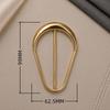 Assorted Gold Metal Irregular Shaped Buckles Textured Surface For DIY Sewing Scarf Belt Clothing Decor Craft Projects