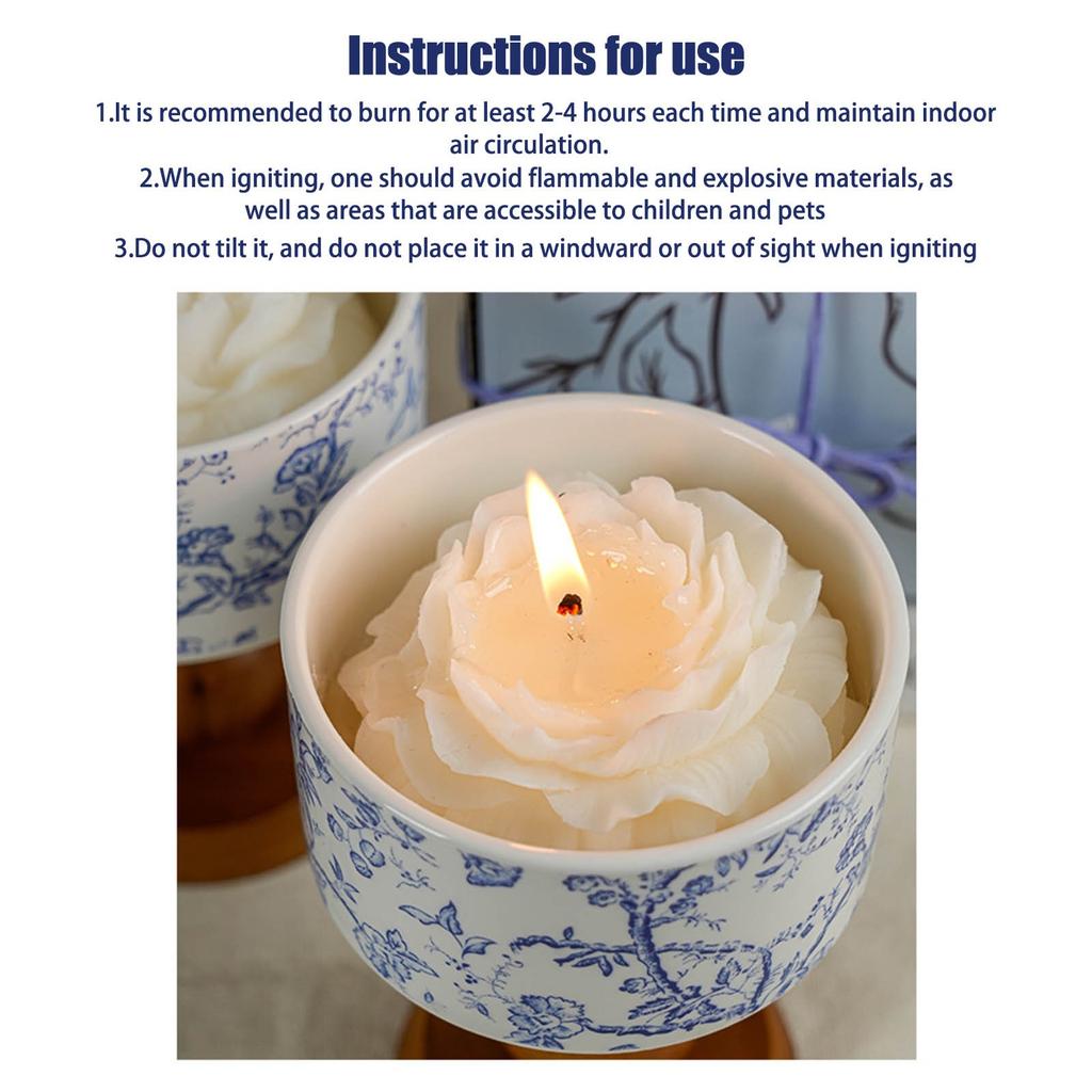 Camellia Scented Candle Gift Box Set Home Bedroom Senior Birthday Gift New Year Gift