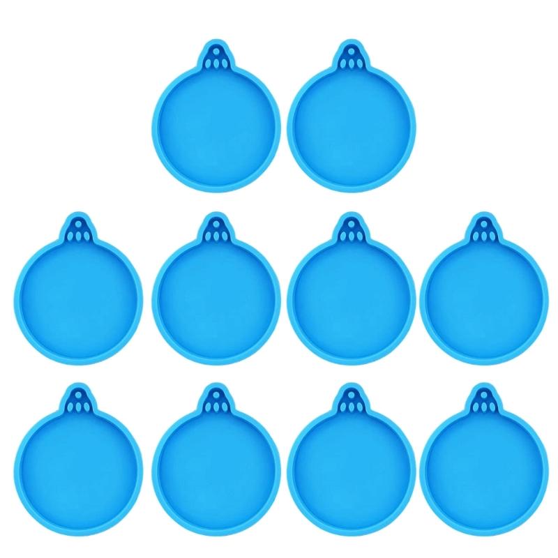 Christmas Ornaments Mold Mutifunctional Blank Round Silicone Molds Versatile Resin Accessory Mould for DIY Enthusiasts