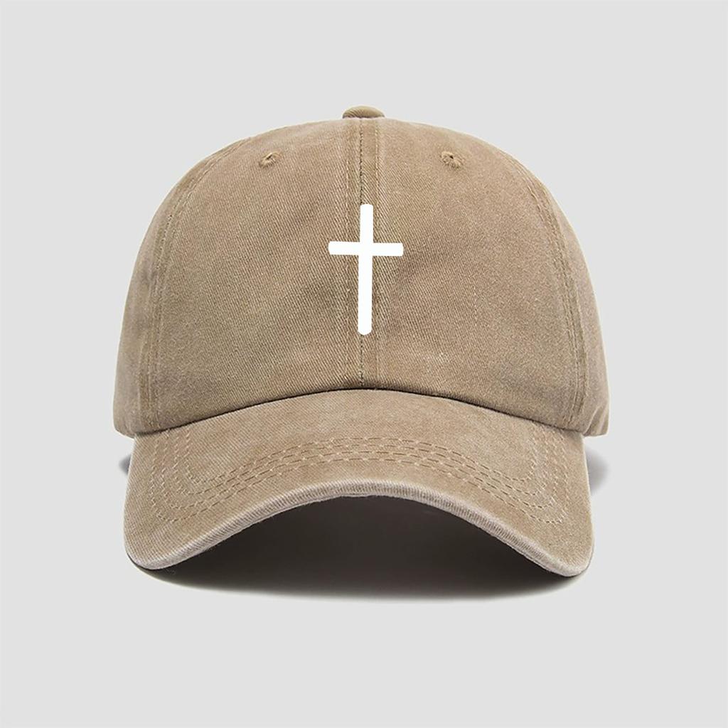 Cross Print Baseball Cap for Men and Women, Versatile for Casual Wear, Sun Protection and Sun Protection, Duck Tongue Cap
