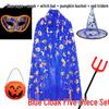 Pumpkin Cape Magician Costume Set for Adults & Kids - Witch, Wizard, or Performance Cloak for Halloween & Christmas
