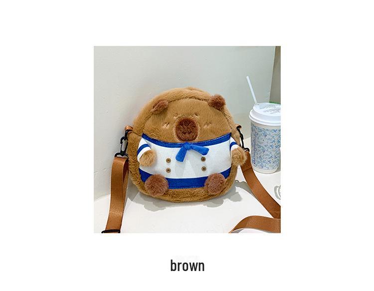 2024 Autumn/Winter Capybara Plush Women's Crossbody Bag