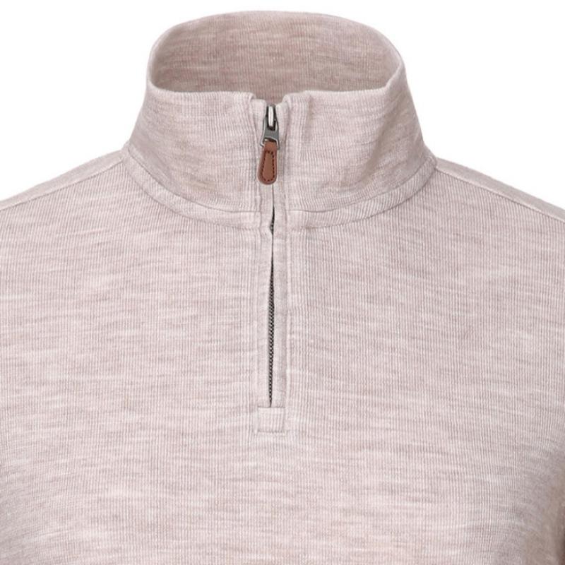  MounTia  Women S Polen KniT Half Zip Up T ShirT oaTmeal