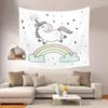 Rainbow Unicorn Pattern Tapestry Office Living Room Tapestry Home Wall Decoration Tapestry