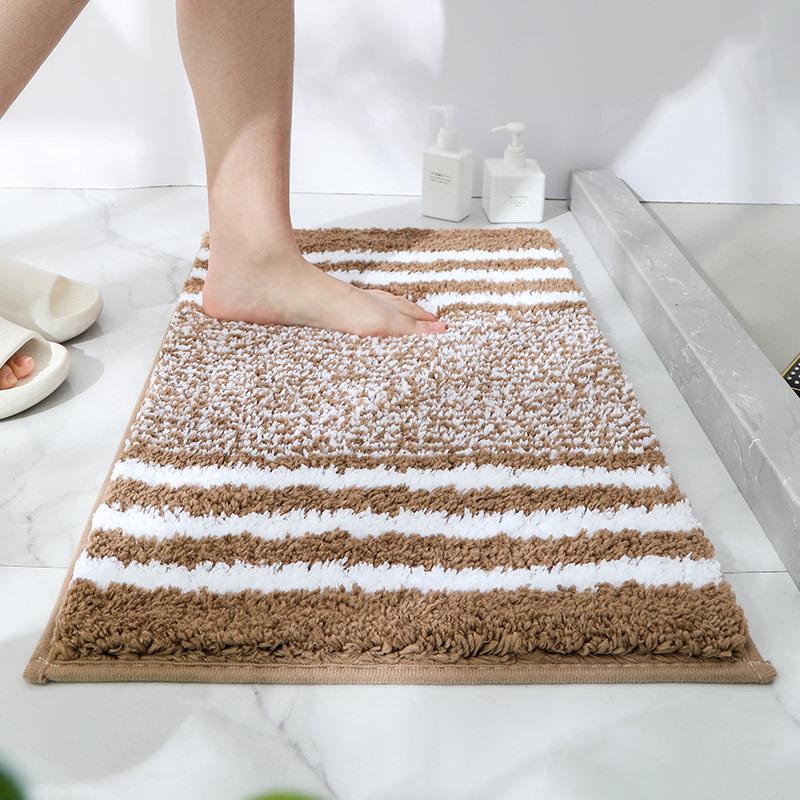 Thickened U-Shaped Non-Slip Absorbent Toilet Mat - Dirt-Resistant Bathroom and Bedside Carpet