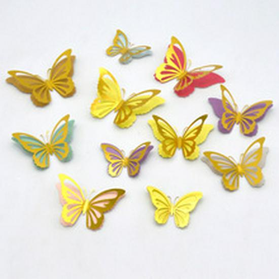 JM506 Acrylic Butterfly Mirror Wall Stickers - Waterproof & Self-Adhesive for Kids' Rooms & Kindergartens