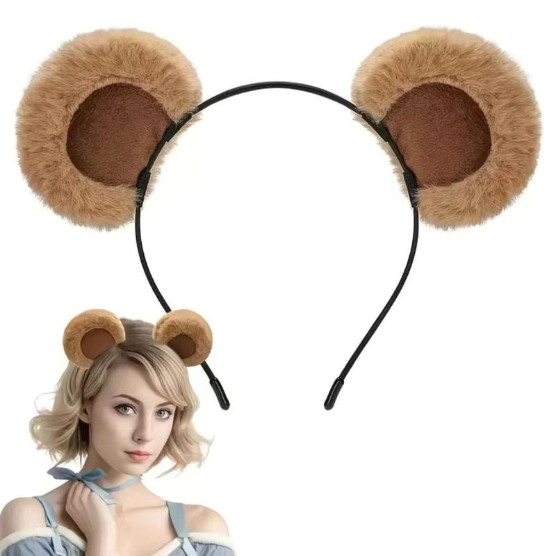 NEW 1Pcs Soft & Adorable Unisex Accessory Plush Bear Ear Headbands For Daily Parties And Cosplay Ideal Gift For All Ages