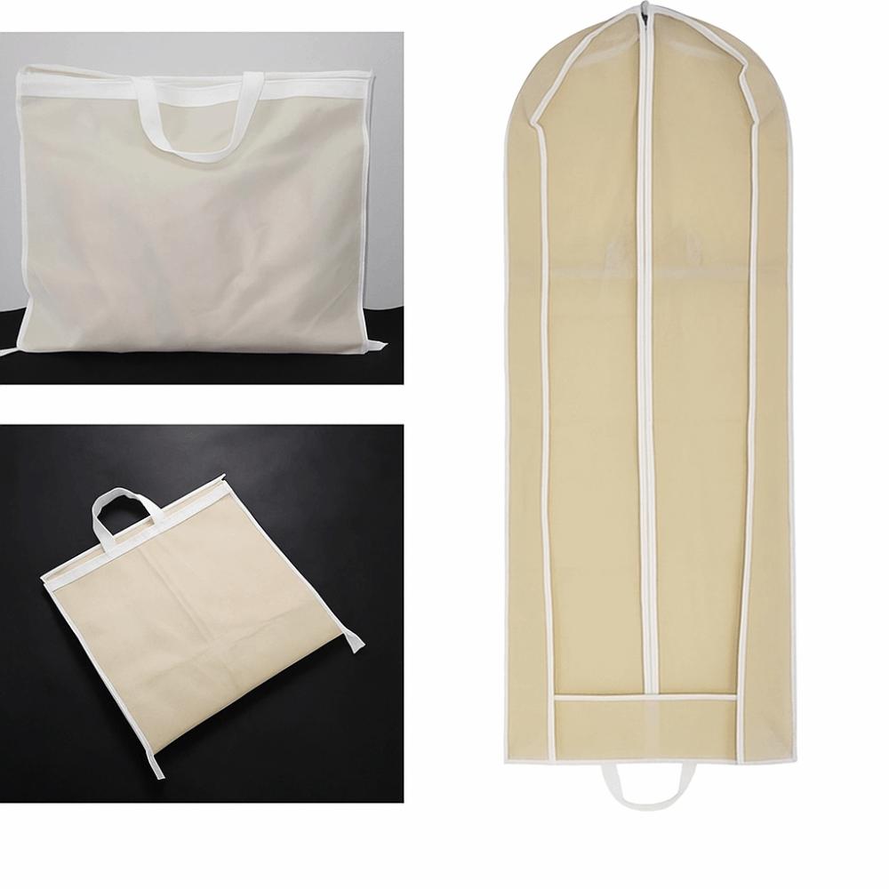 180cm Wedding Dress Cover Hanging Design Foldable Clothes Storage Bag For Bride