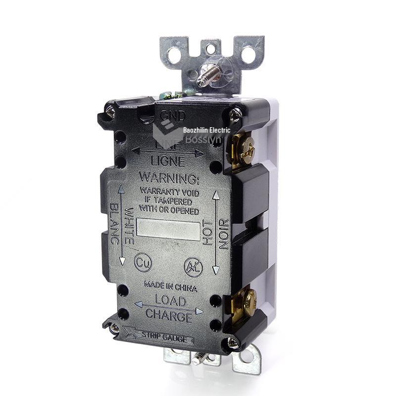 US Standard 20A 125V GFCI Socket with LED Indicator and Leakage Protection