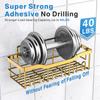 Punch-free Bathroom Rack, Wall-mounted Shampoo Storage Rack, Rust-proof Stainless Steel Bathroom Organization Accessories