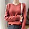 Women's 2024 Autumn/Winter Cashmere Pullover: Round Neck, Raglan Sleeve, Loose Fit, Long Sleeve Sweater.