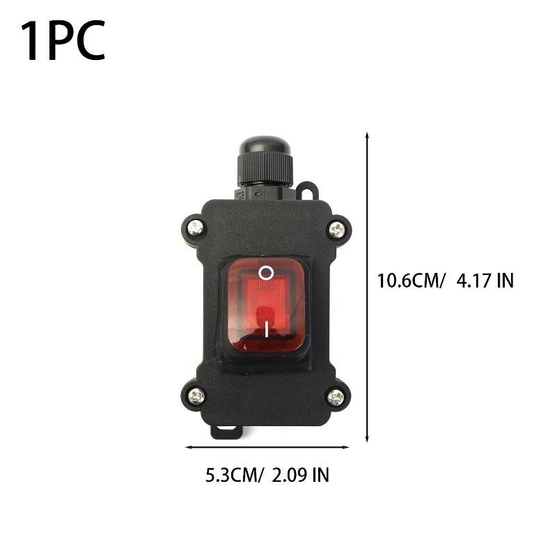 1-2pcs Inline Power Cord 12V-24V Marine Rocker Switch On Off Waterproof IP67 Junction Box 20/30A High Current Connetor Outdoor
