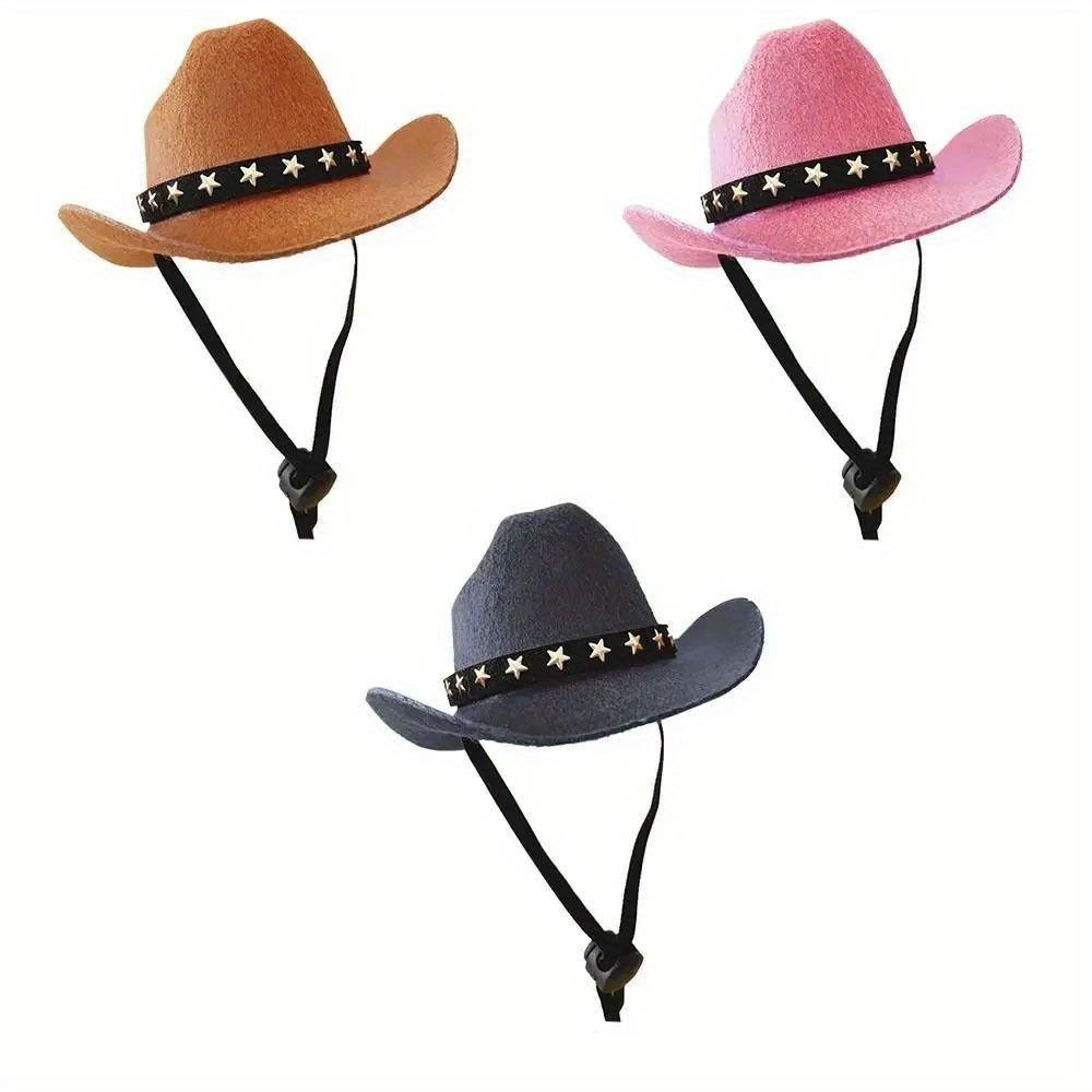 British Pet Dog Hat Star Cowboy Hat Pet Supplies Adjustable Dog Costume Top Hat Headwear Pet Hat Dogs Caps Pet Sun Hats for Cats