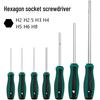 Magnetic Hex Key Screwdriver Set: Sizes H2-H8, Straight Shank