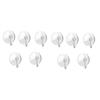 10/5Pcs Suction Cup Hooks Transparent Strong Suction Cup Holder with Metal Hooks Wall Hooks Towel Hanger Home Kitchen Bathroom