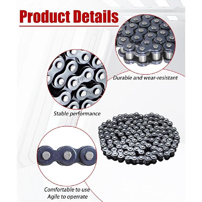 2025 Upgrade Electric Dirt Bike Chain 63 Links Compatible with 48V Pro Electric Dirt Bikes (#219H)