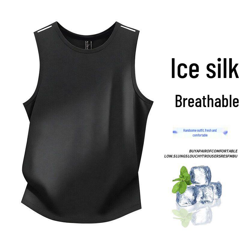 Ice Silk Quick-Dry Men's Trendy Sports Round Neck Tee - Summer 2026 Collection