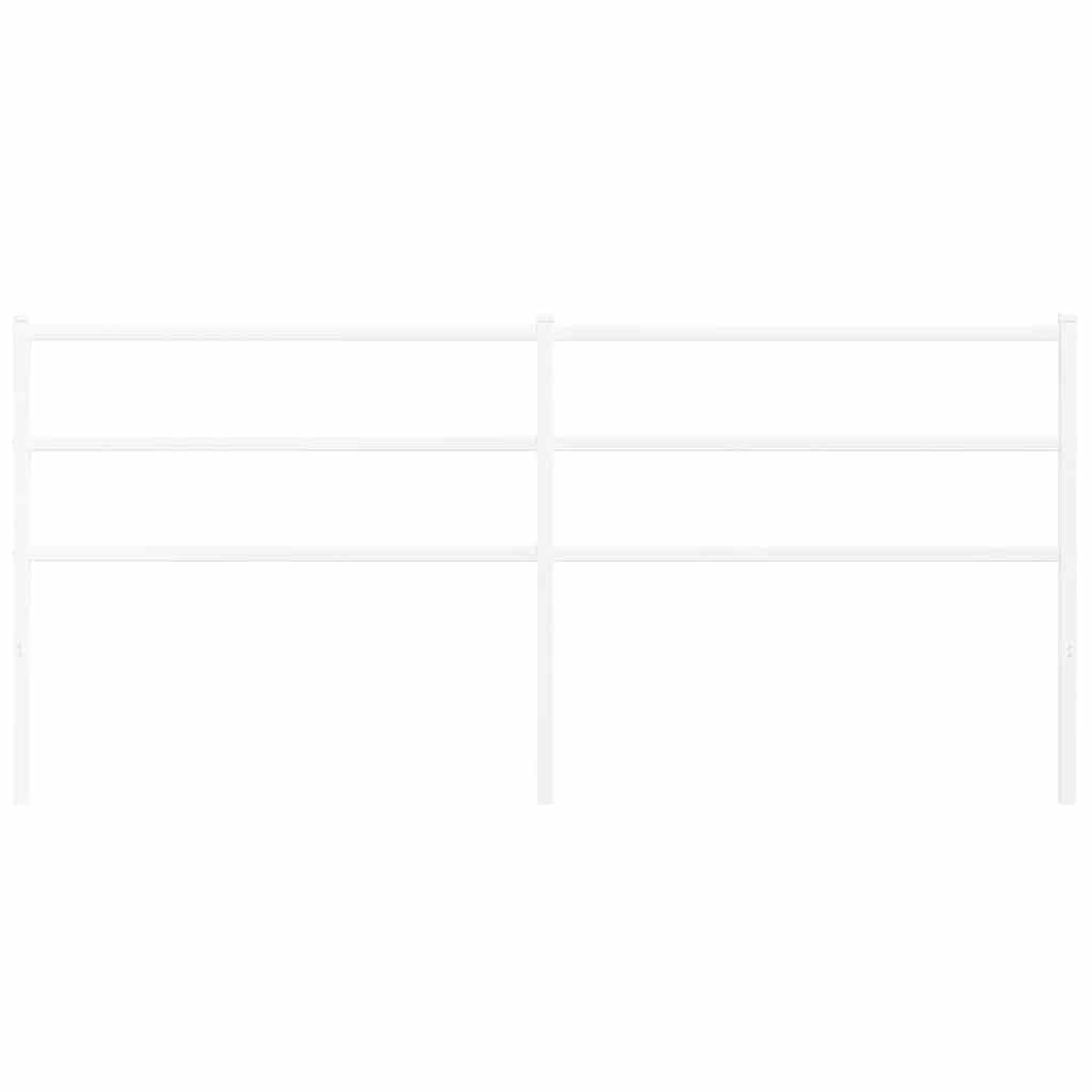 Vidaxl Metal Headboard, White, 200 Cm