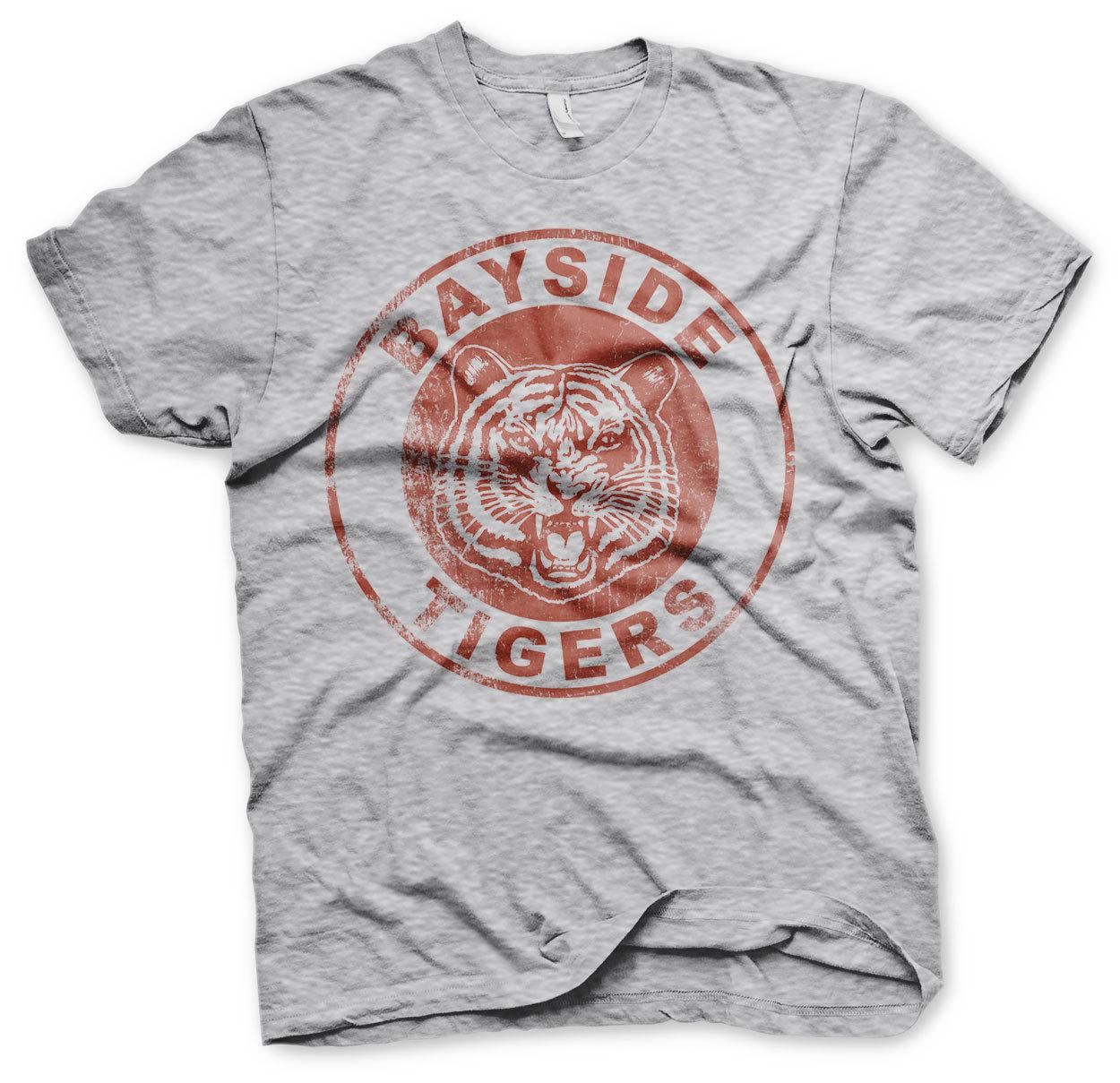 Official License Bayside Tiger Washed Mens T-SHIRT S-XXL Sizes S