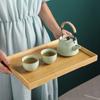 Bamboo Wooden Tea Tray Rectangular Dinner Plate Tableware Serving Tray  Hotel