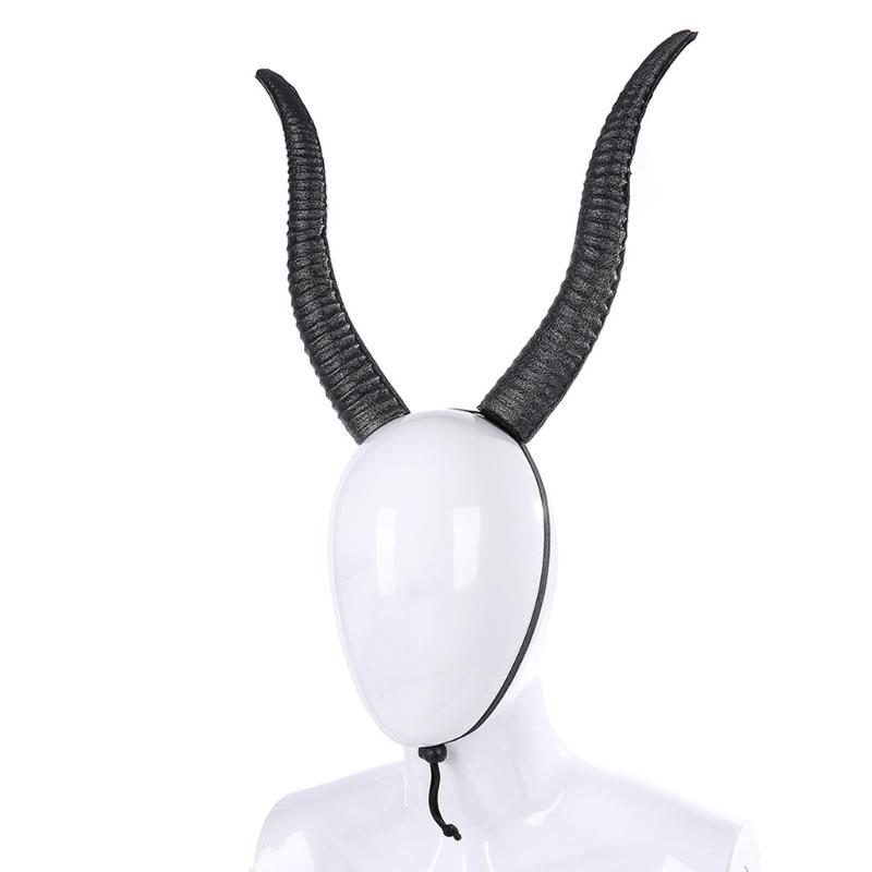 Adjustable Headband Cosplay Headwear for Halloween Party Wear Sheep Horn Hair Band Carnival Headpiece Party Supplies