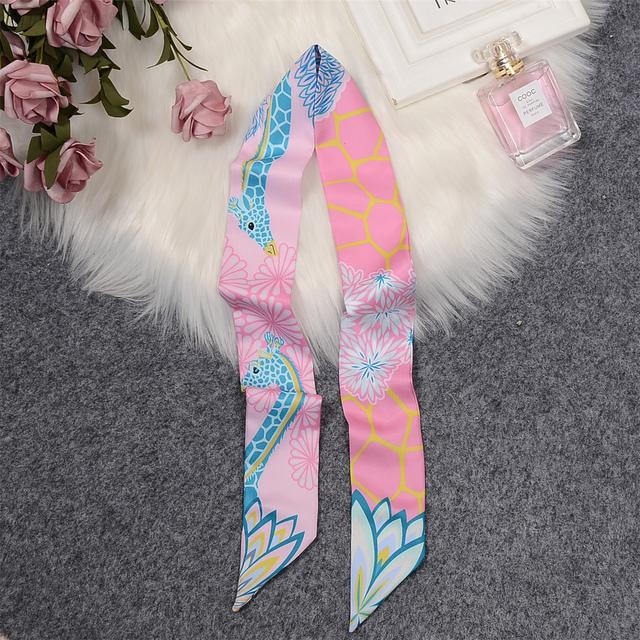 Brand Horse Bag Scarf 2024 New Design Wow Women Luxury 100% Silk Scarf Fashion Headwear Skinny Hair Scarves Neckerchief