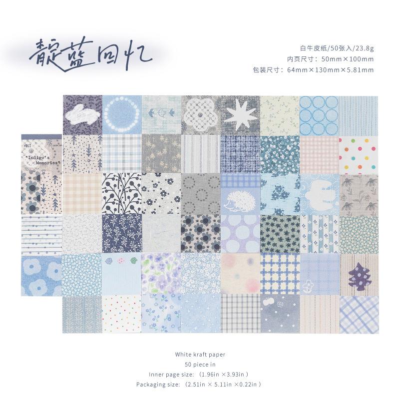 200pcs/lot Memo Pads Material Paper Faded Poem Junk Journal Scrapbooking Cards Retro Background Decoration Paper