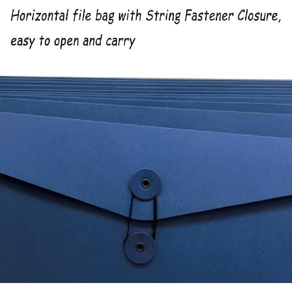 10pcs A4 Kraft Paper Envelopes Portfolio Foolscap File Folders Document Folder with String Fastener Closure Wallet Pockets File Bags Storage Pouch