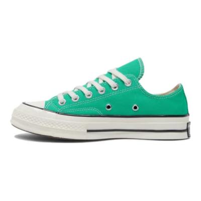 1970s Lightweight Comfortable Low-Top Canvas Shoes Unisex Sneakers Mint-Green A09143C