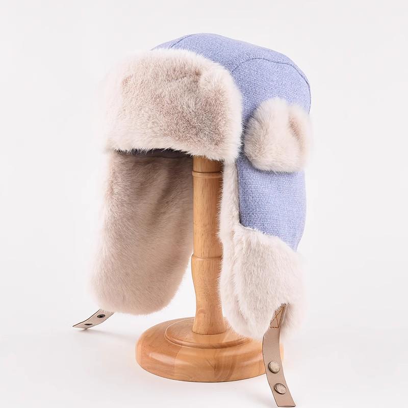 Unisex Winter Warm Fleece Lined Ear Protection Hat Knit Beanie Cycling Outdoor Cold Weather